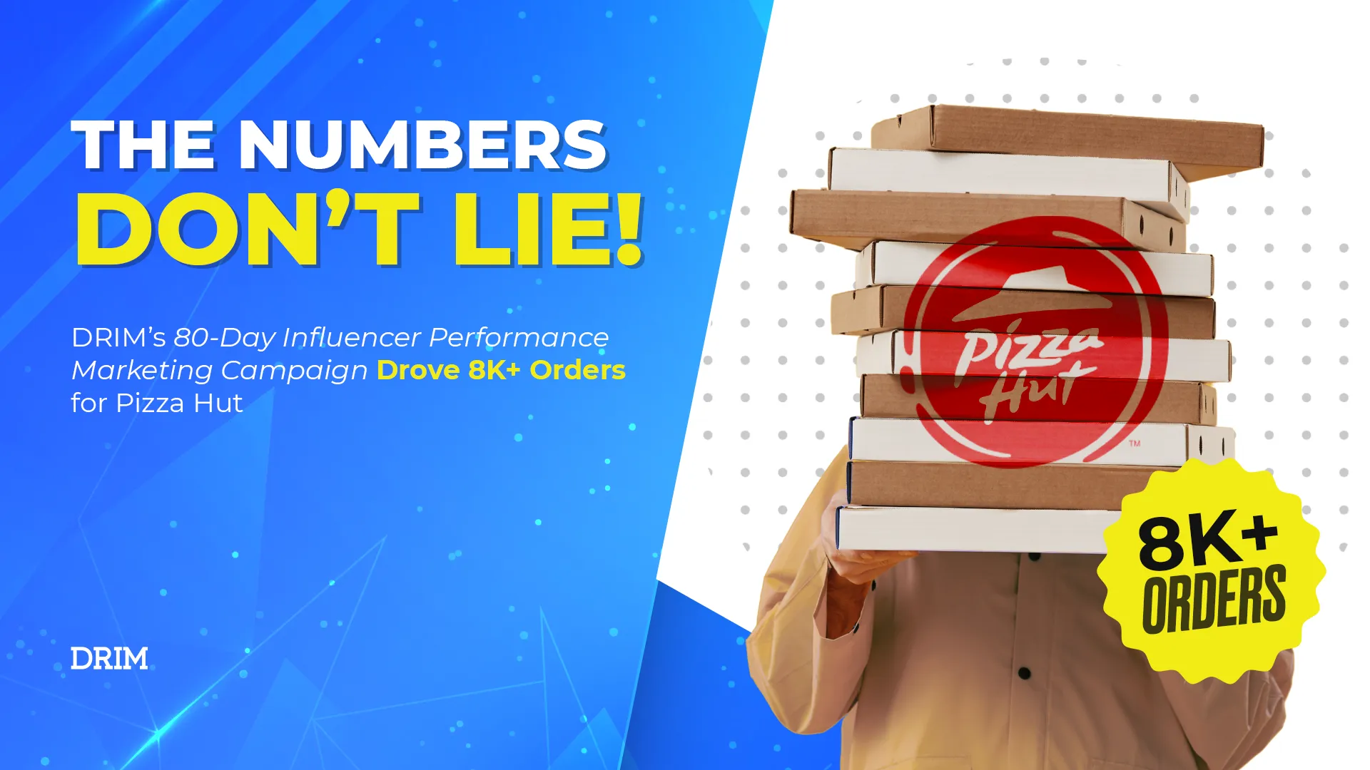 The Numbers Don’t Lie: DRIM’s 80-Day Influencer Performance Marketing Campaign Drove 8K+ Orders for Pizza Hut