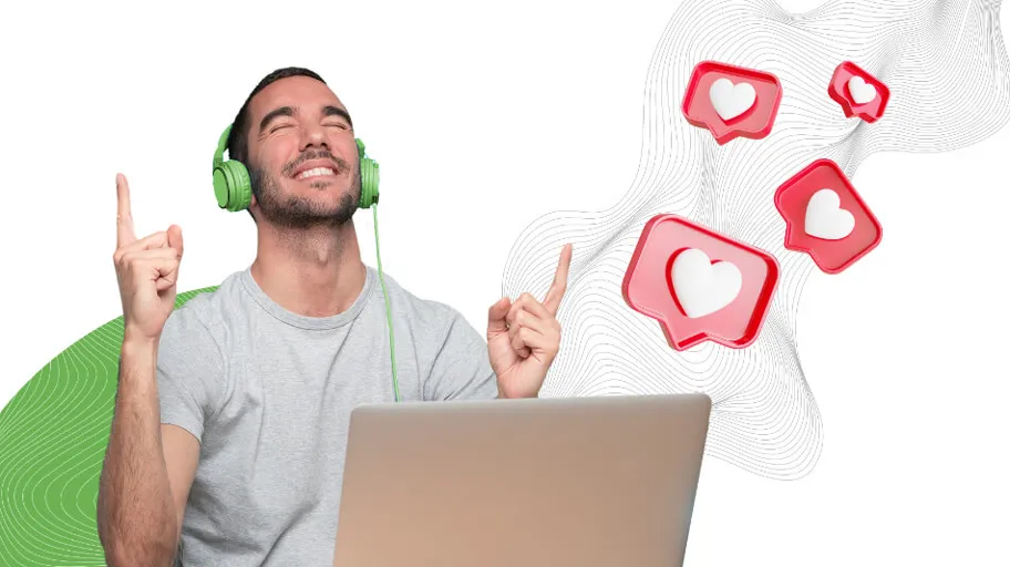 Chico contento por poder usar Instagram en PC